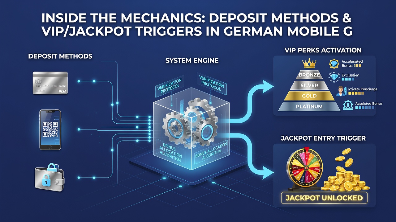 Illustration der Verknüpfung von Zahlungsmethoden mit Jackpot-Pools und VIP-Belohnungen in mobilen Anwendungen