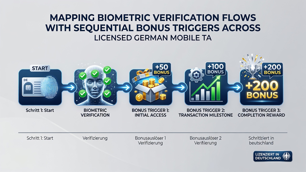 Sequenzielle Bonusauslöser in Verbindung mit biometrischen Verifikationen auf mobilen Geräten